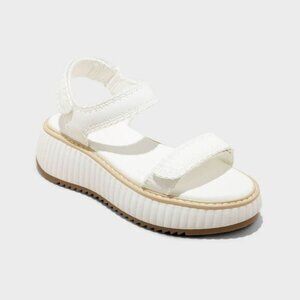 Women's Joey Platform Sport Sandals - Universal Thread, White, Size 9,5